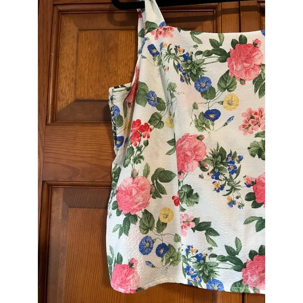 Old Navy Fitted Tie-Shoulder Cropped Dobby Corset Cami Top Pink Rose Coquette XL